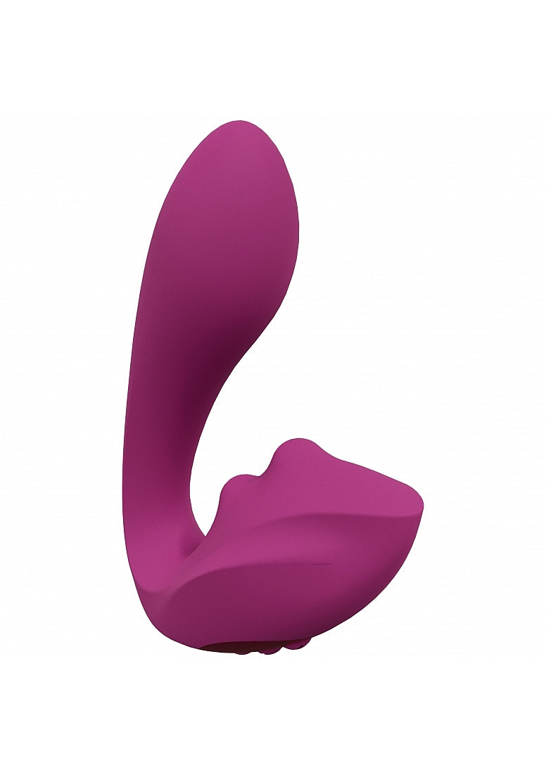 Shots Toys | VIVE Yumi Triple Motor G-Spot Finger Motion Vibrator and Flickering Tongue Stimulator Pink