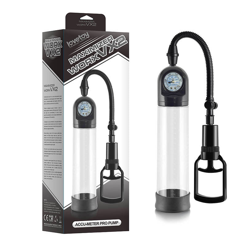 Lovetoy Maximizer Worx VX2 Accu-Meter Pump Black