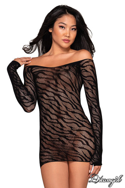 Dreamgirl Lingerie Chemise Black Size OS One Size