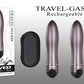 Evolved Travel-Gasm Gray 9cm USB Rechargeable Bullet Vibrator with Travel Case