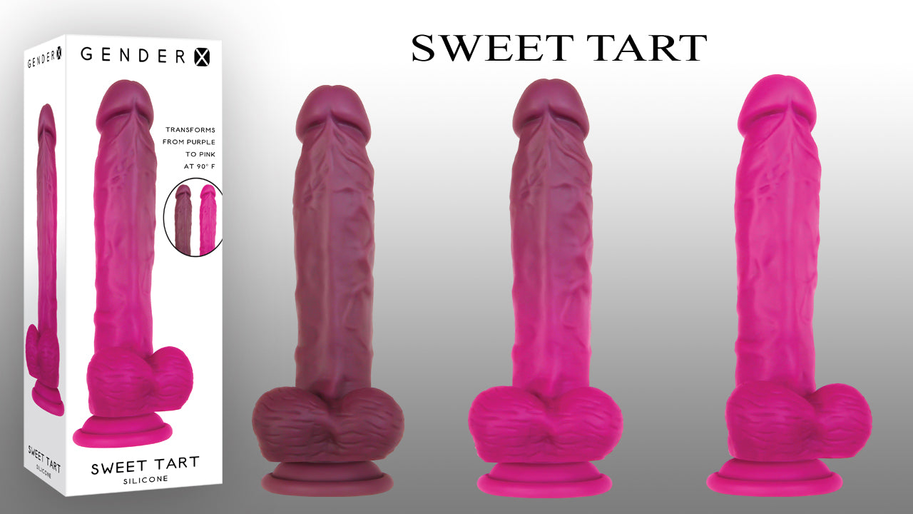 Gender X SWEET TART Purple/Pink 21cm Colour Changing Dong Dildo