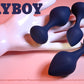 Playboy Pleasure TAIL TRAINER Black Butt Plugs - Set of 3 Sizes