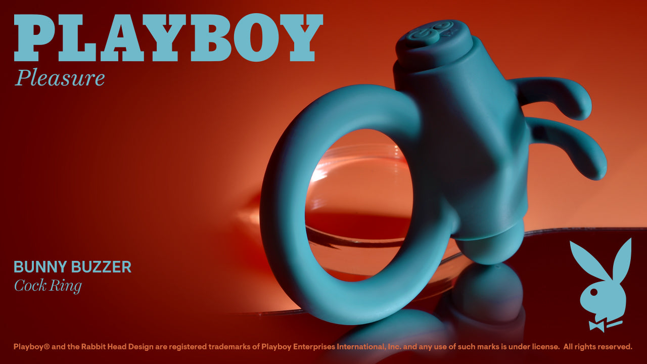 Playboy Pleasure BUNNY BUZZER Green USB Rechargeable Vibrating Cock Ring