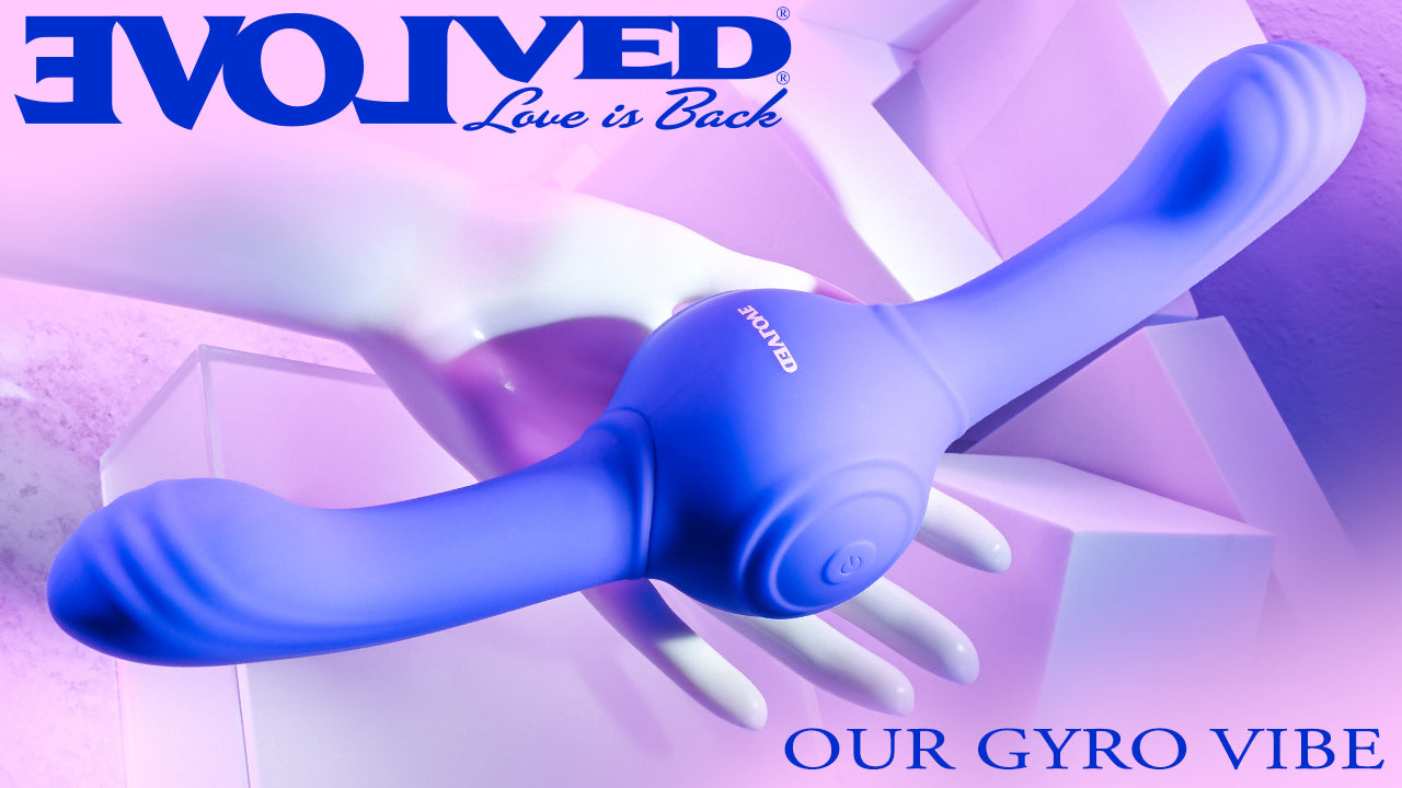 Evolved OUR GYRO VIBE Purple 29.5cm USB Rechargeable Super Double Vibrator