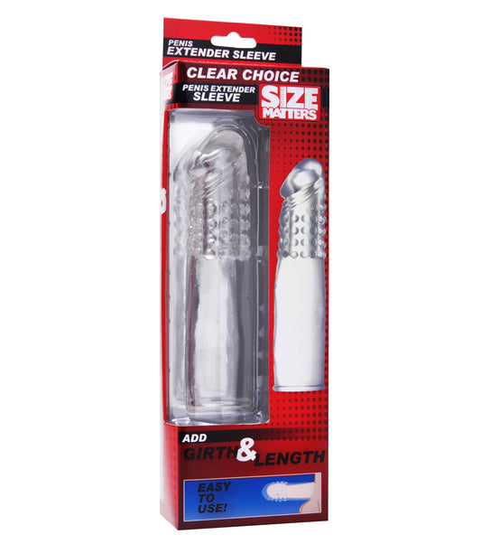 Size Matters Clear Choice Penis Extension Sleeve