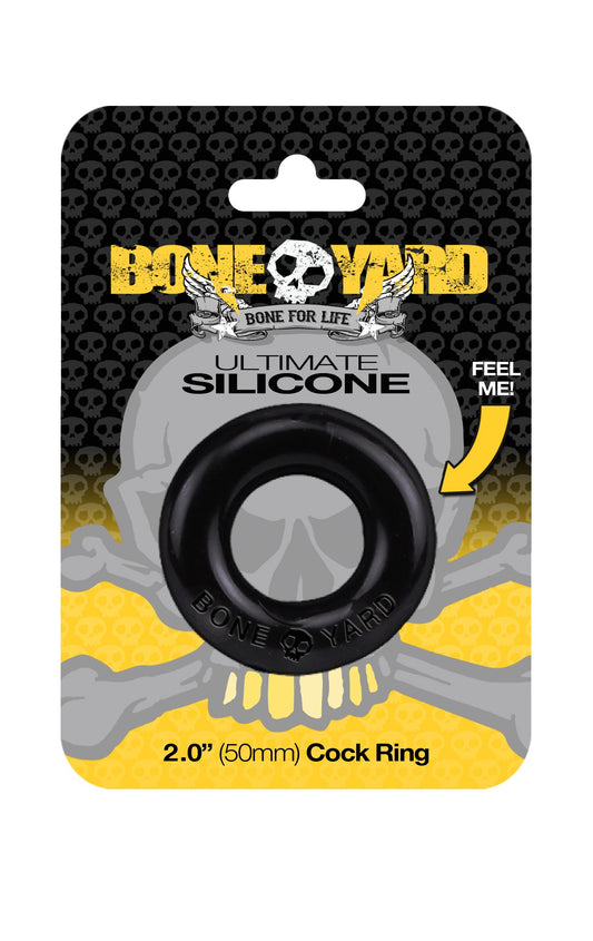 Boneyard Ultimate Silicone Cock Ring Black