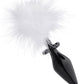 Tailz White Fluffer Bunny Tail Glass Anal Plug