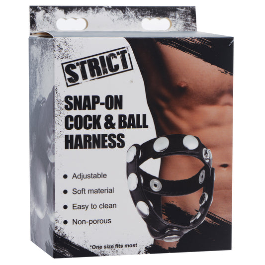 Strict Snap-On Cock And Ball Harness