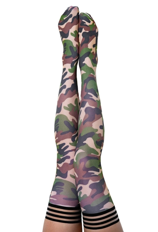 Kix'ies Camo Thigh-High Stockings - Size A/B/C/D