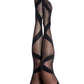 Kix'ies Jackie Black Ballet Thigh-High Stockings - Size A/B/C/D