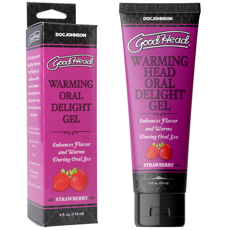 Doc Johnson GoodHead Warming Head Oral Delight Gel - Strawberry 118ml