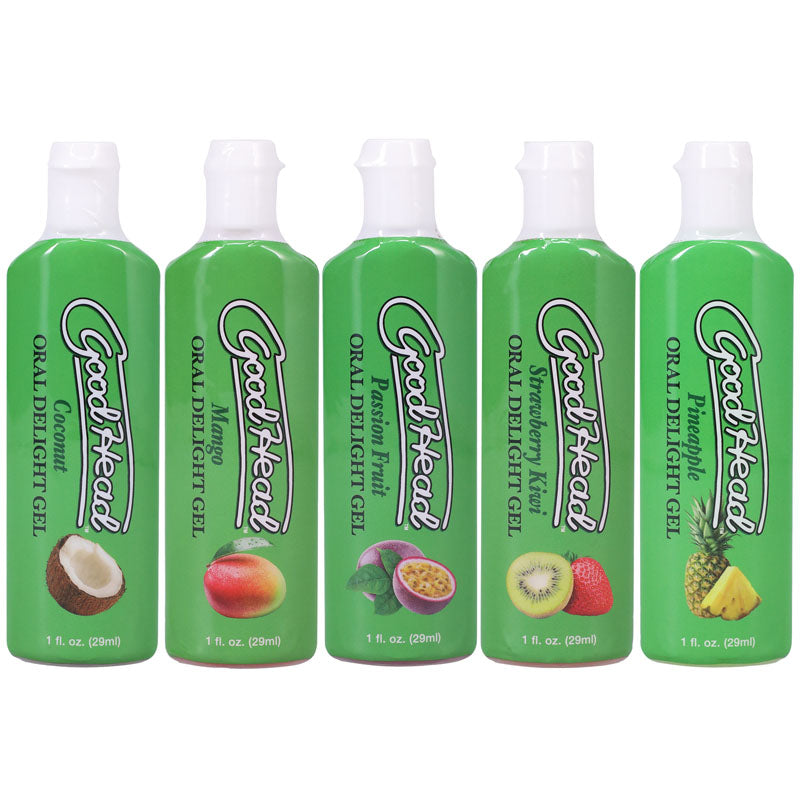 Doc Johnson GoodHead Oral Delight Gel - Tropical Fruits - 5x29ml - 5 Pack