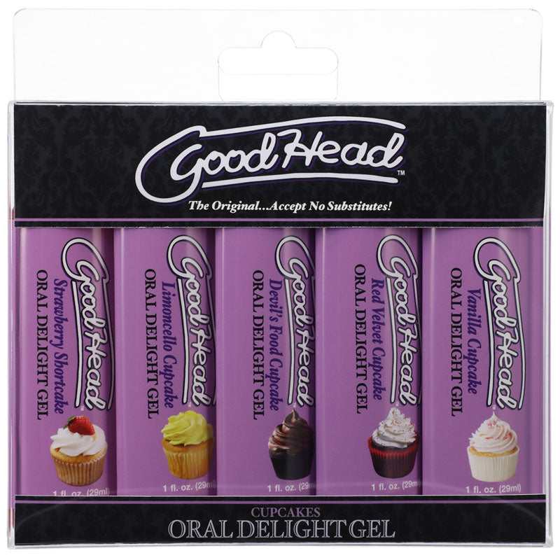 Doc Johnson GoodHead Oral Delight Gel - Cupcakes - 5x29ml - 5 Pack