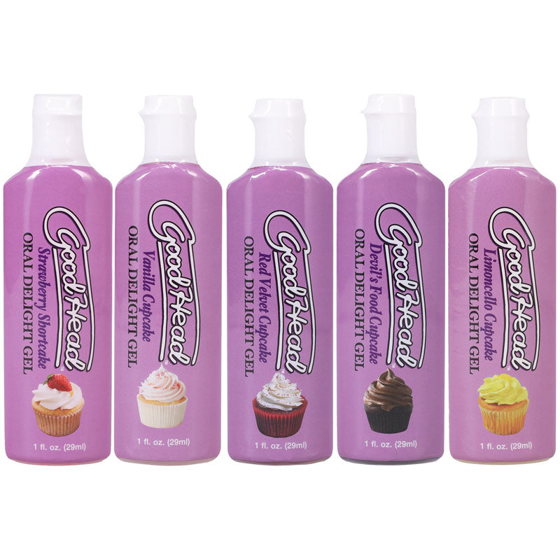 Doc Johnson GoodHead Oral Delight Gel - Cupcakes - 5x29ml - 5 Pack