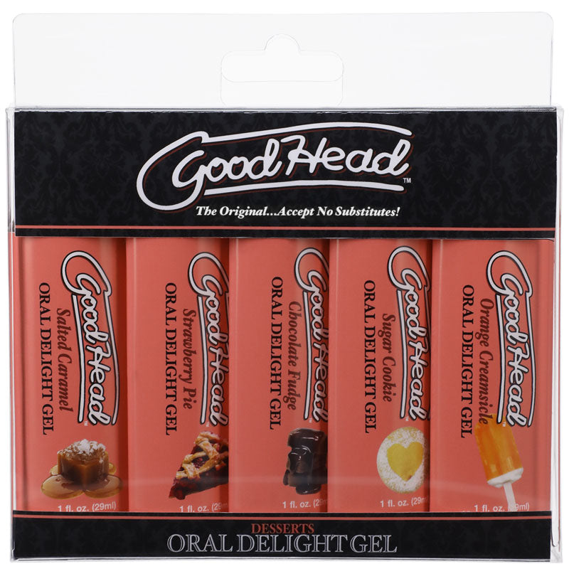 Doc Johnson GoodHead Oral Delight Gel - Desserts - 5x29ml - 5 Pack