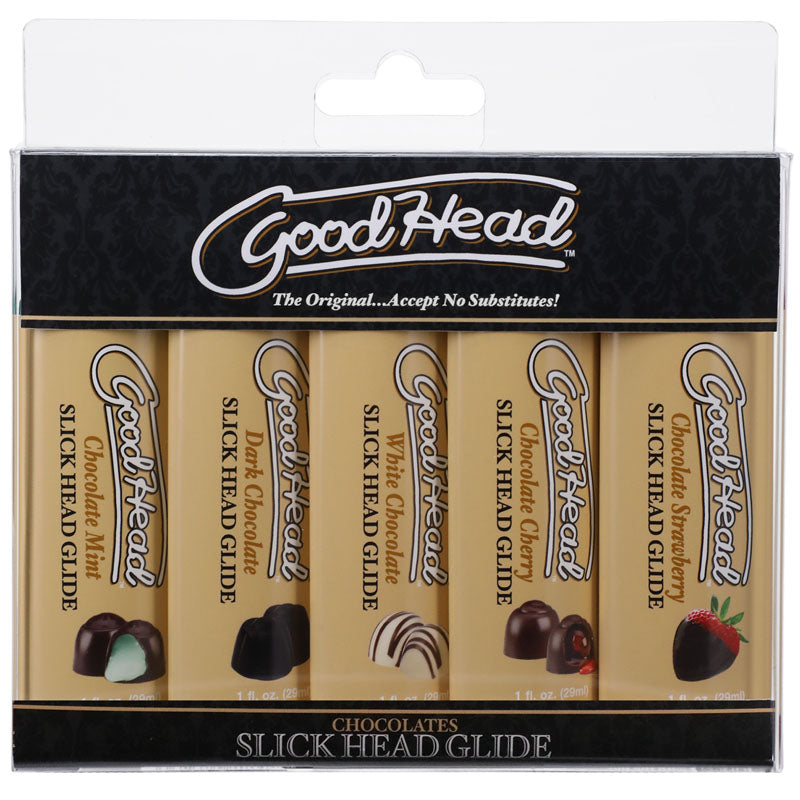 Doc Johnson GoodHead Slick Head Glide - Chocolates - 5x29ml - 5 Pack