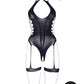 Le Desir Shade - Metis XVI - Body with Garters and Crossed Neckline Black Size OS