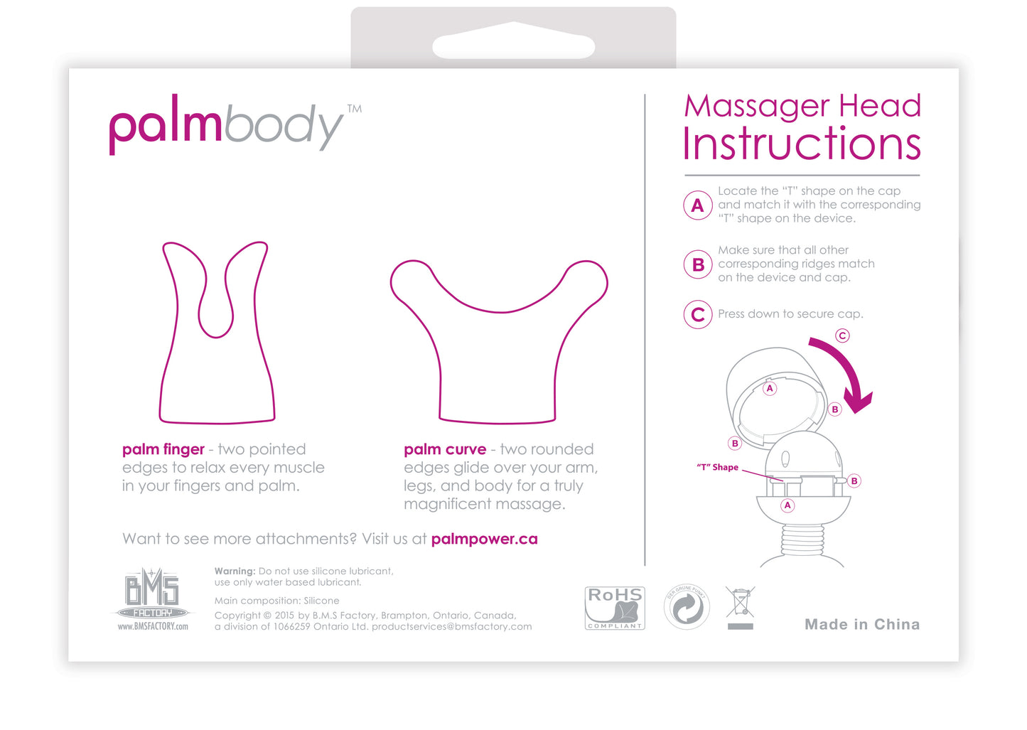 PalmPower PalmBody Massager Heads (For use with PalmPower)