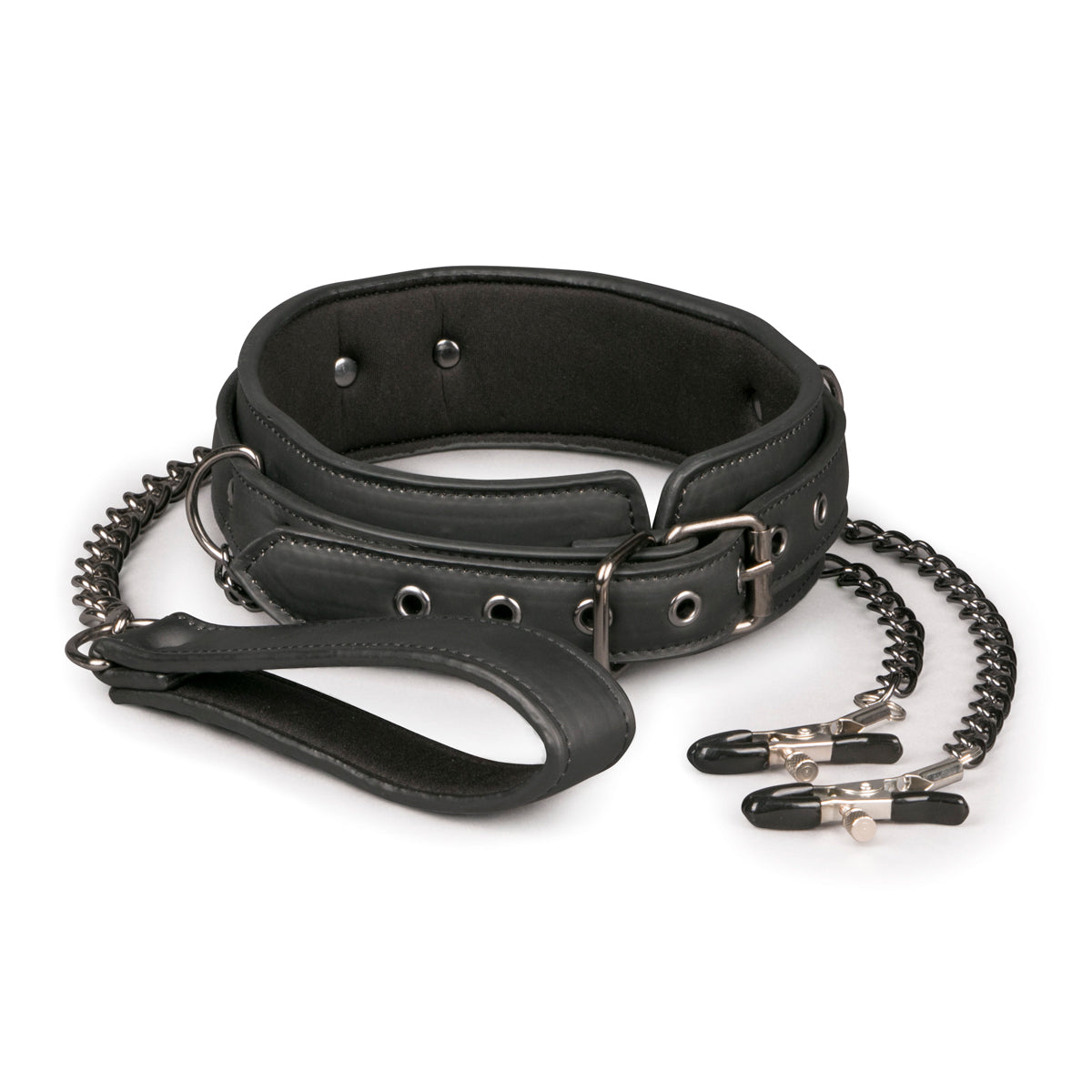 Fetish Collection Collar With Nipple Chains