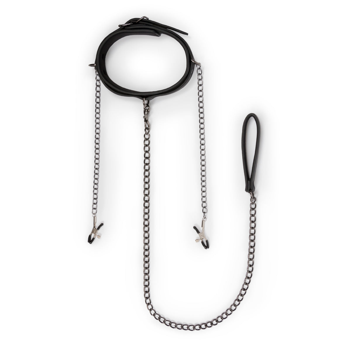 Fetish Collection Collar With Nipple Chains