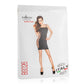 Passion Lingerie Mini Dress Black with Mesh Sleeves and Sides Size OS