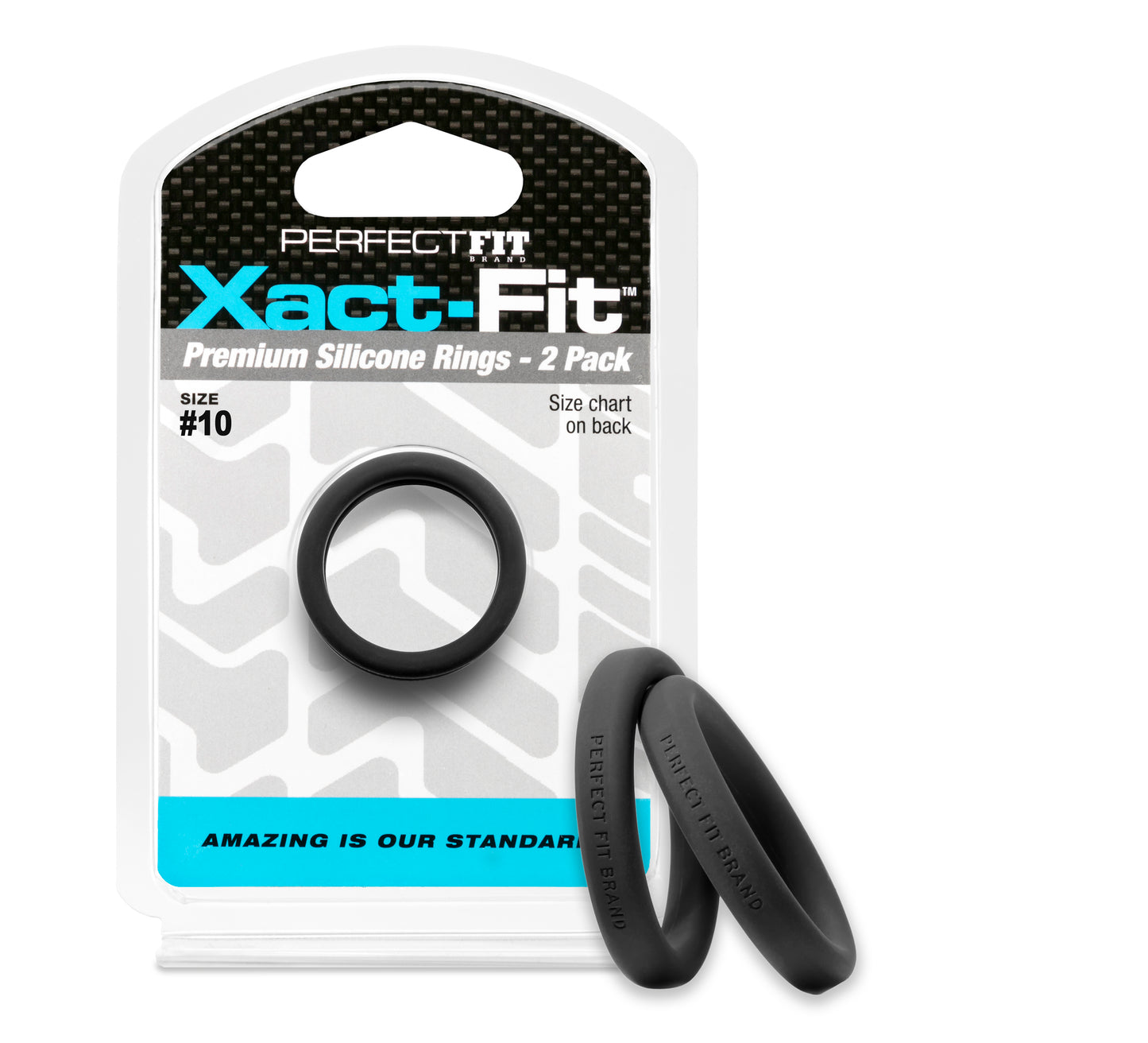 PerfectFit Xact-Fit #10 1" Premium Silicone Rings - 2 Pack