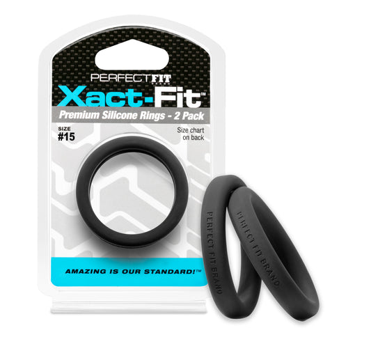 PerfectFit Xact-Fit #15 1.5" Premium Silicone Rings - 2 Pack