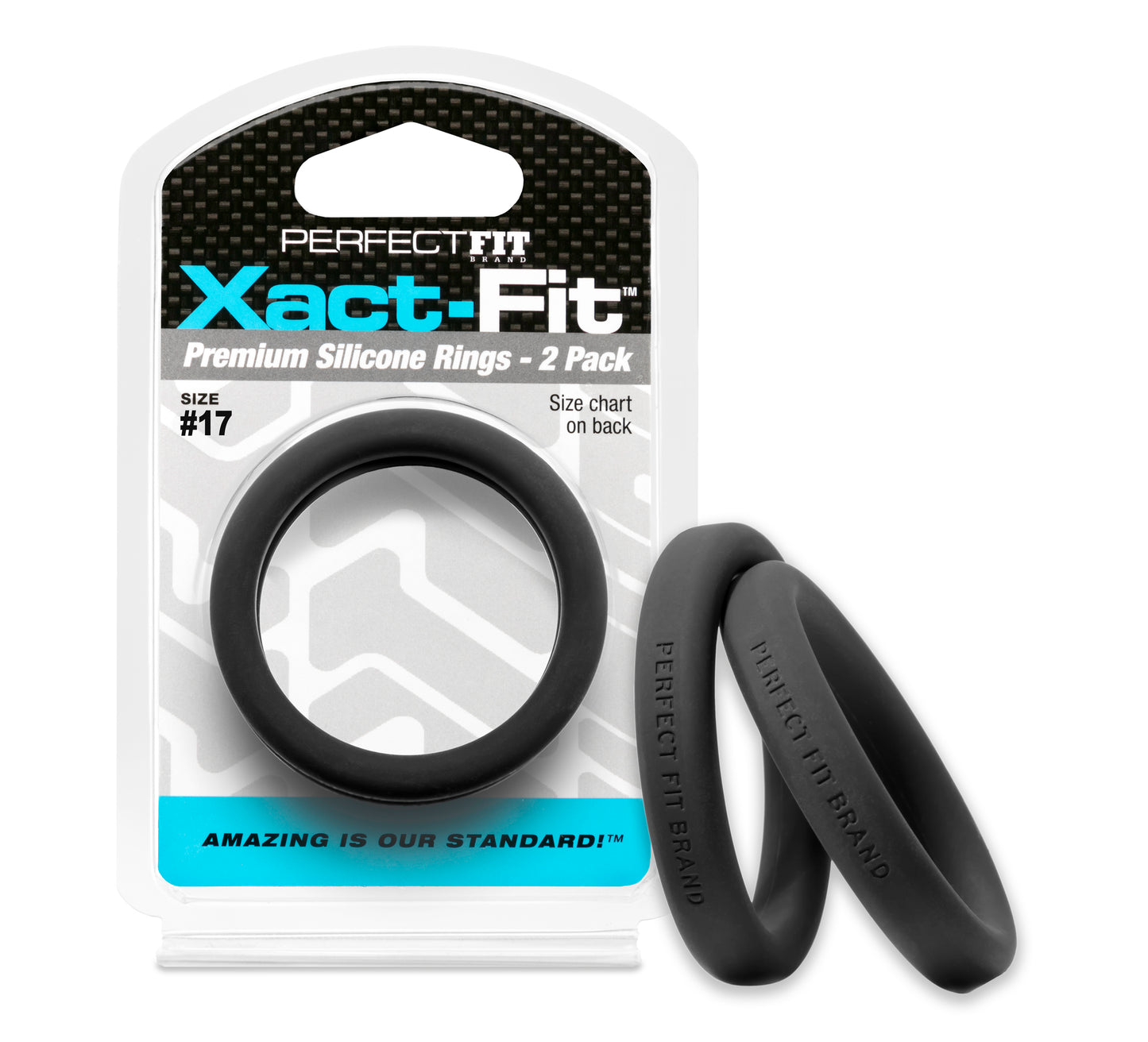 PerfectFit Xact-Fit #17 1.7" Premium Silicone Rings - 2 Pack