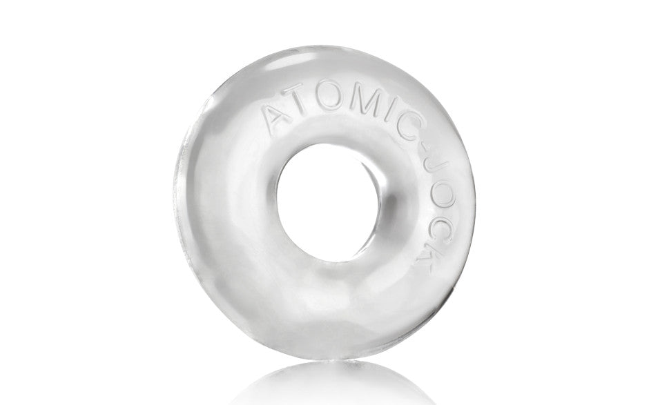 OXBALLS DO-NUT- 2 jelly cockring w/ flat inner chamber CLEAR