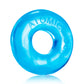 OXBALLS DO-NUT- 2 jelly cockring w/ flat inner chamber ICE BLUE