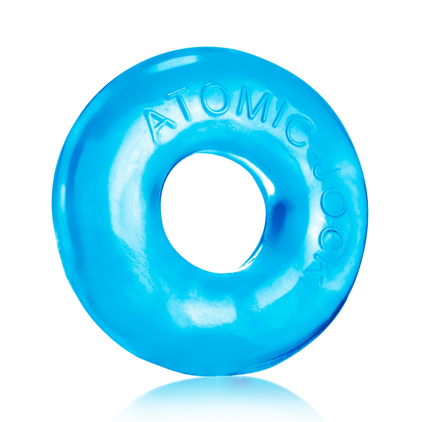 OXBALLS DO-NUT- 2 jelly cockring w/ flat inner chamber ICE BLUE