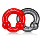 OxBalls ULTRABALLS 2-Pack Nodule Pressure Cockrings Steel And Red