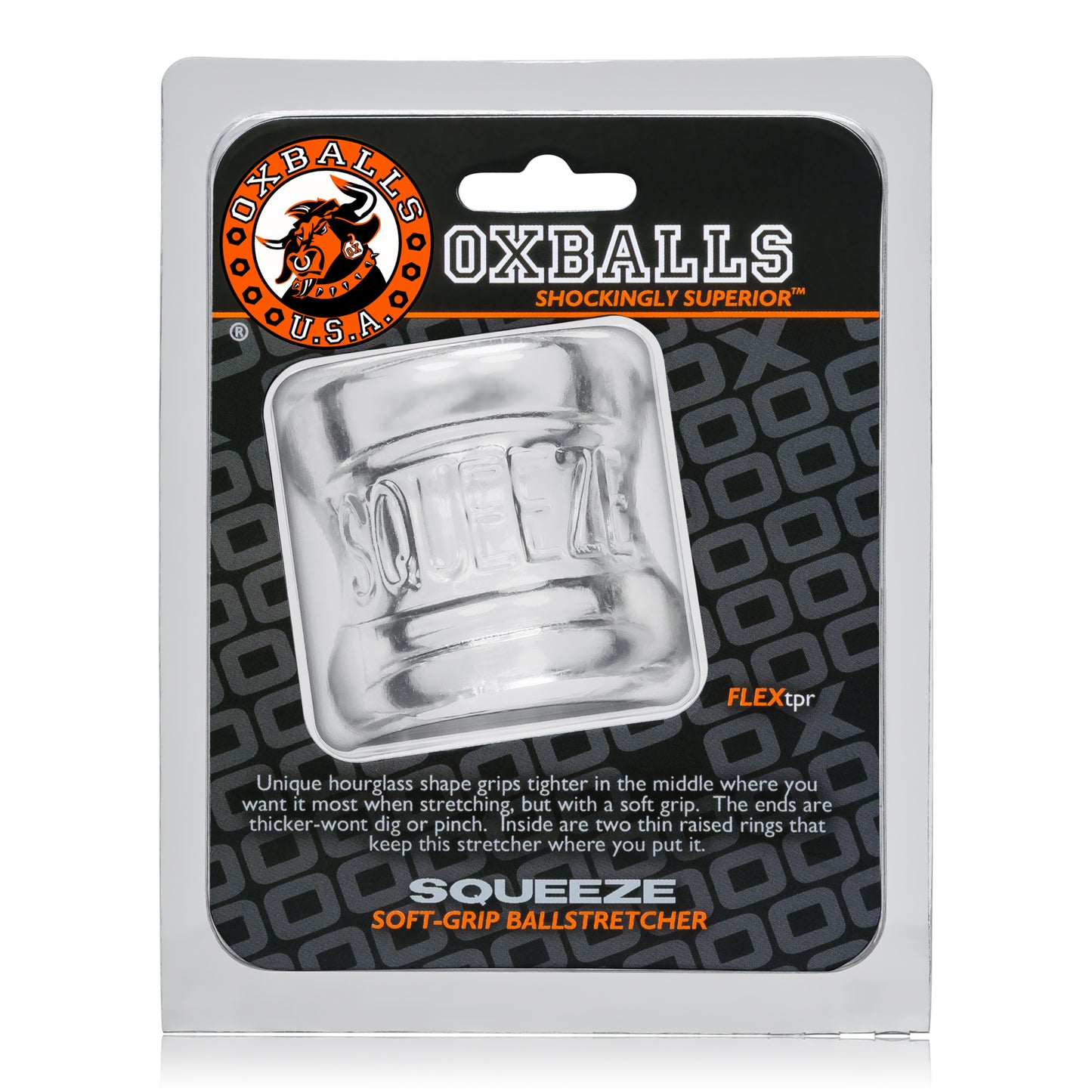 OxBalls Squeeze Ball Stretcher Clear