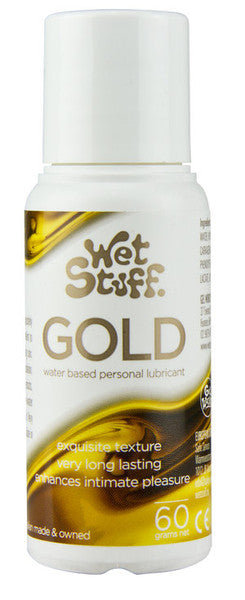 Wet Stuff Gold Water Based Personal Edible Lube Lubricant Bottle 60g