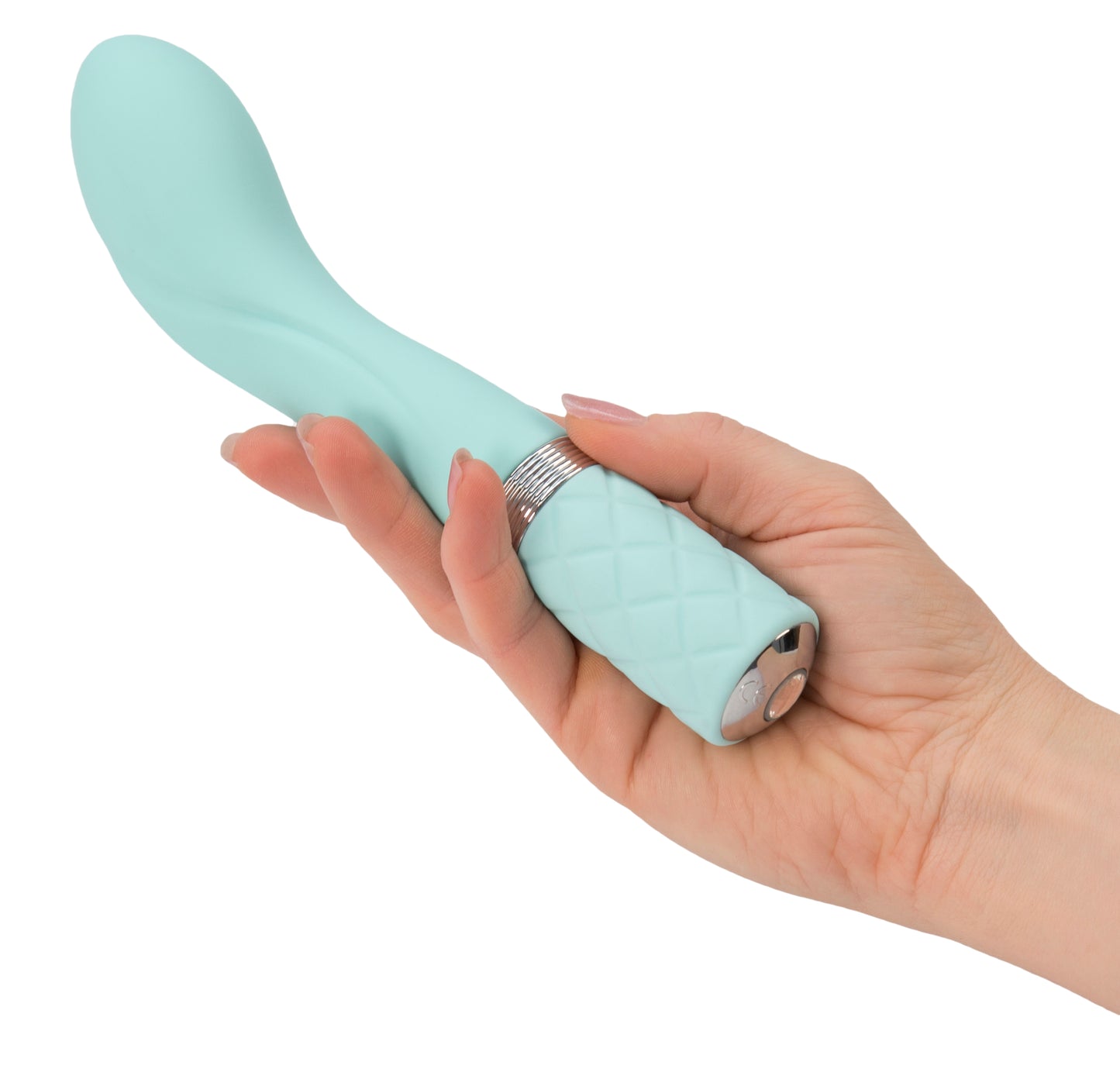 Pillow Talk Sassy Pink G-Spot Massager w Swarovski Crystal - Teal