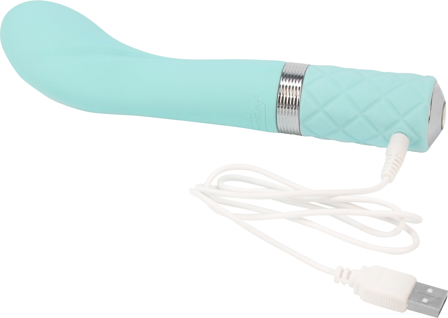 Pillow Talk Sassy Pink G-Spot Massager w Swarovski Crystal - Teal