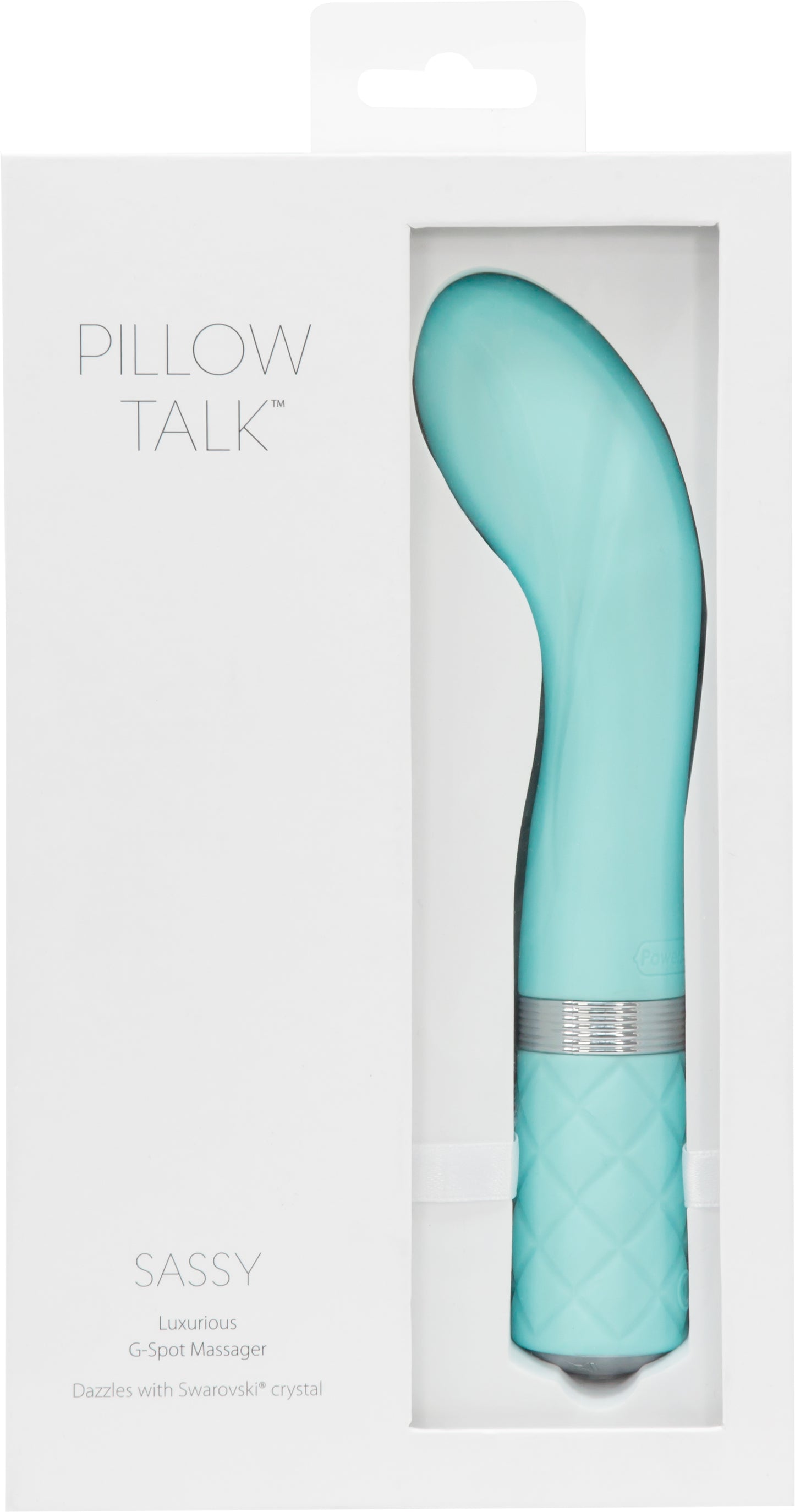 Pillow Talk Sassy Pink G-Spot Massager w Swarovski Crystal - Teal