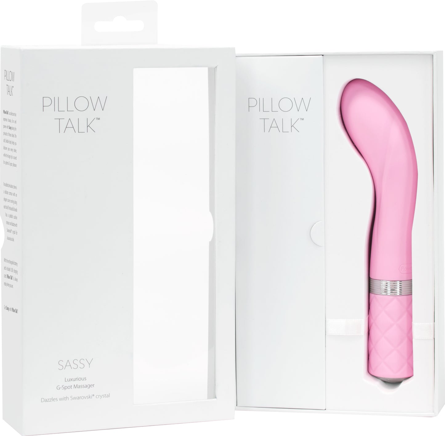 Pillow Talk Sassy Pink G-Spot Massager w Swarovski Crystal - Pink