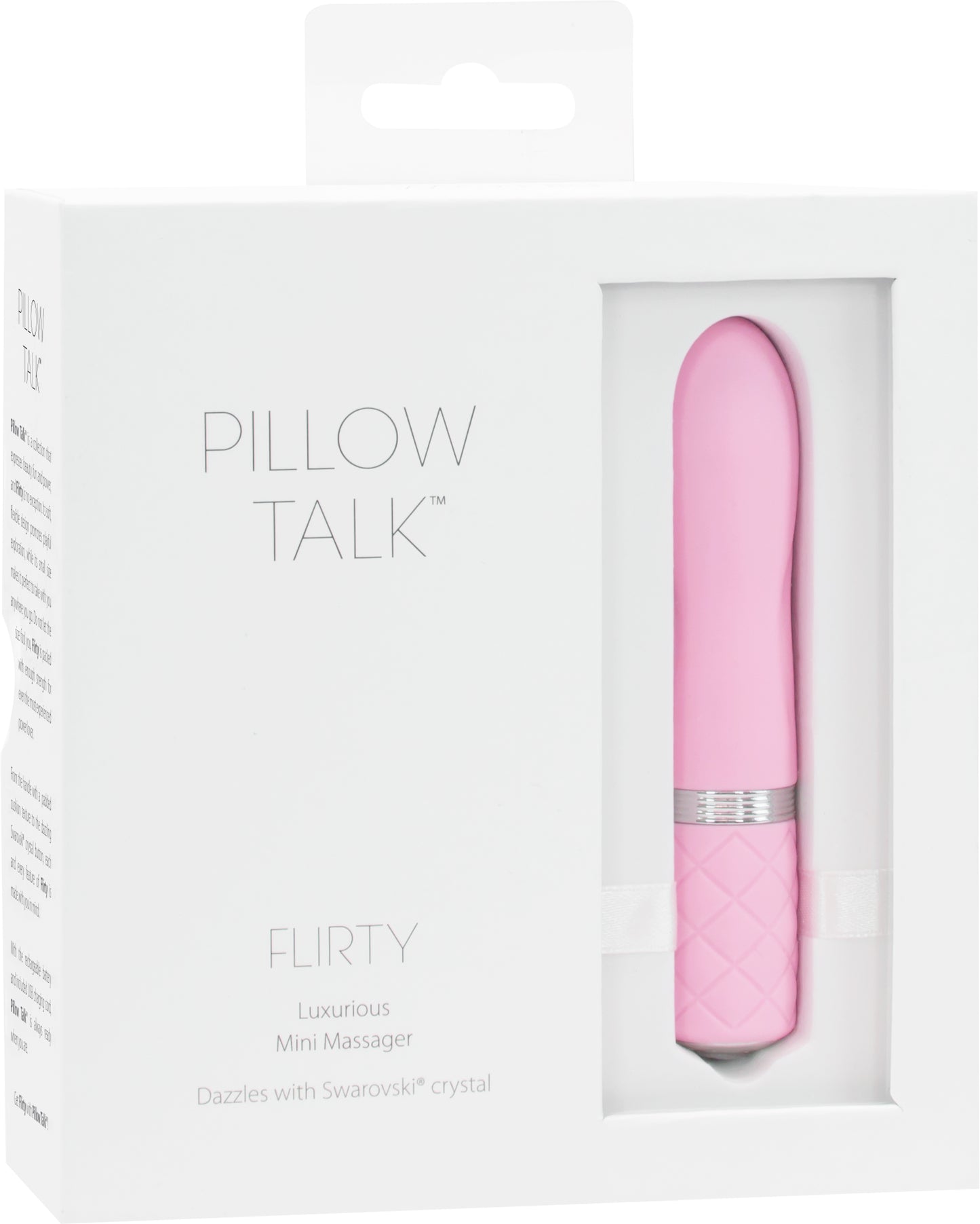 Pillow Talk Flirty Mini Massager PowerBullet Vibrator w Swarovski Crystal - Pink