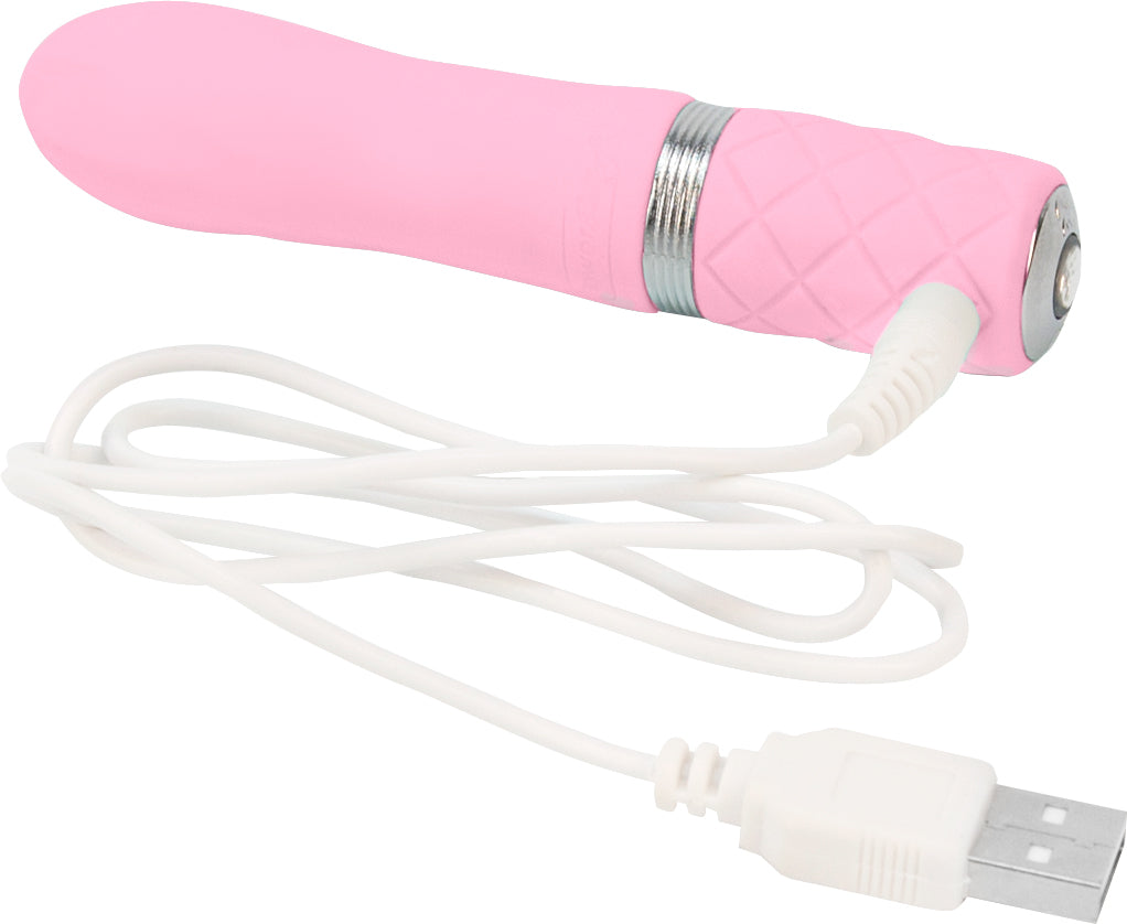 Pillow Talk Flirty Mini Massager PowerBullet Vibrator w Swarovski Crystal - Pink