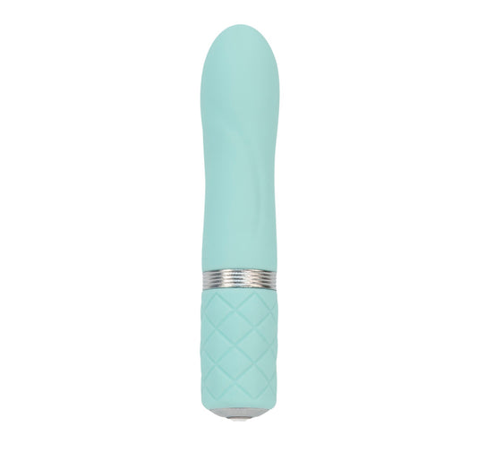 Pillow Talk Flirty Mini Massager PowerBullet Vibrator w Swarovski Crystal - Teal