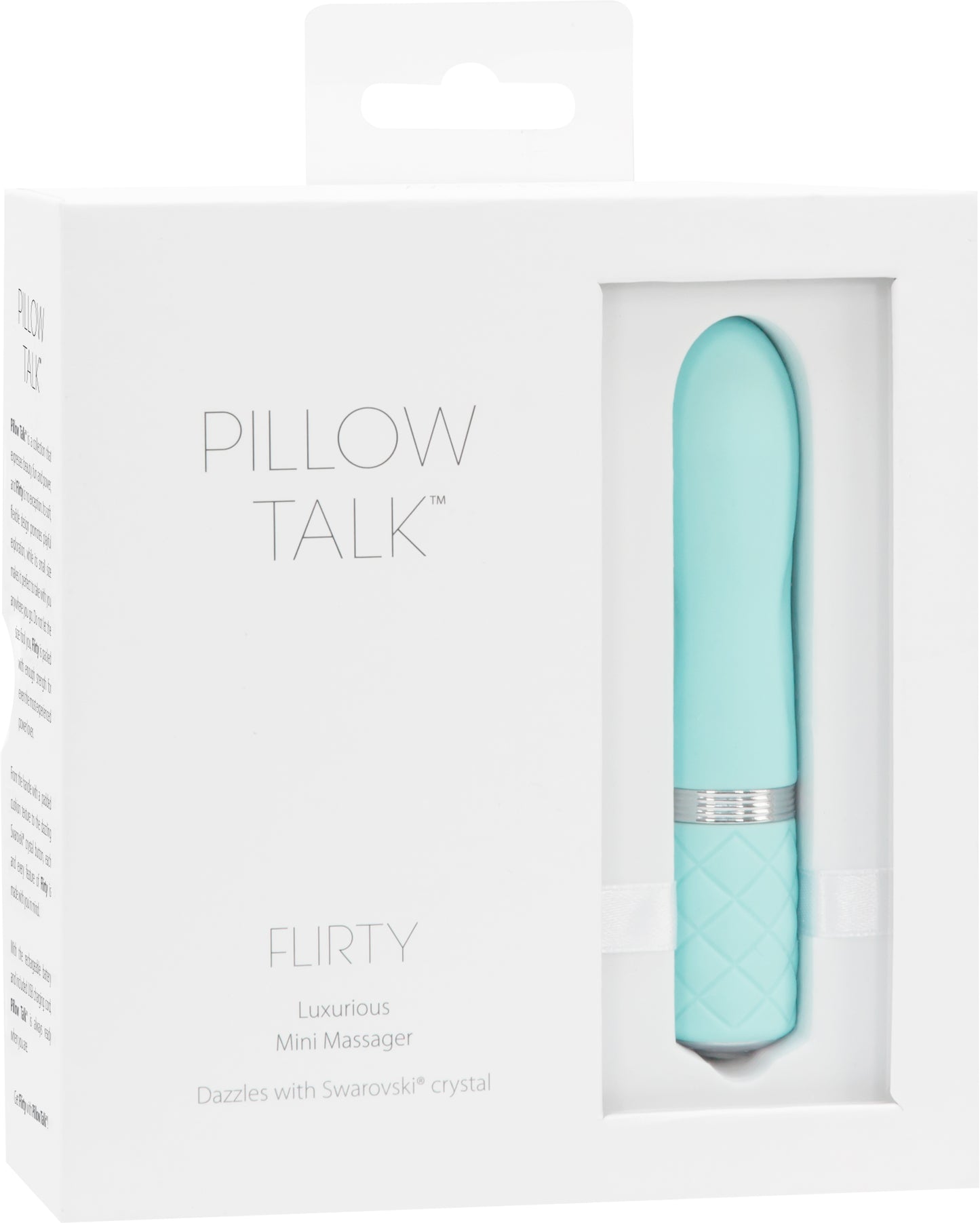 Pillow Talk Flirty Mini Massager PowerBullet Vibrator w Swarovski Crystal - Teal