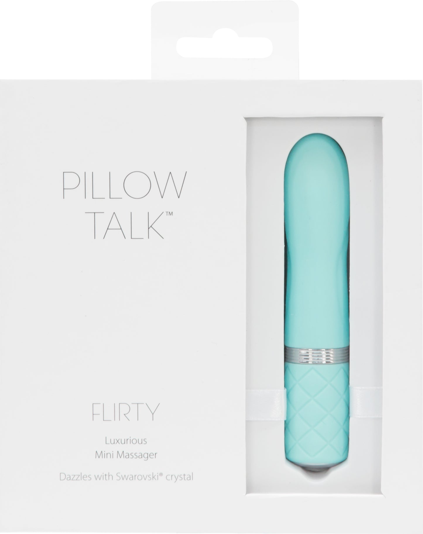 Pillow Talk Flirty Mini Massager PowerBullet Vibrator w Swarovski Crystal - Teal