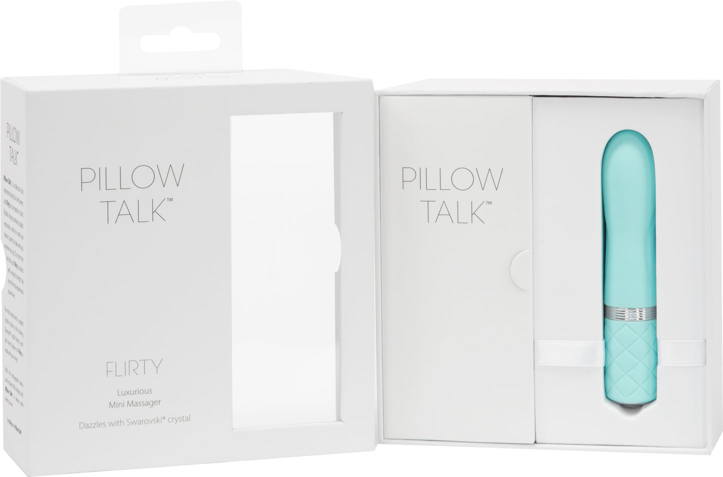 Pillow Talk Flirty Mini Massager PowerBullet Vibrator w Swarovski Crystal - Teal