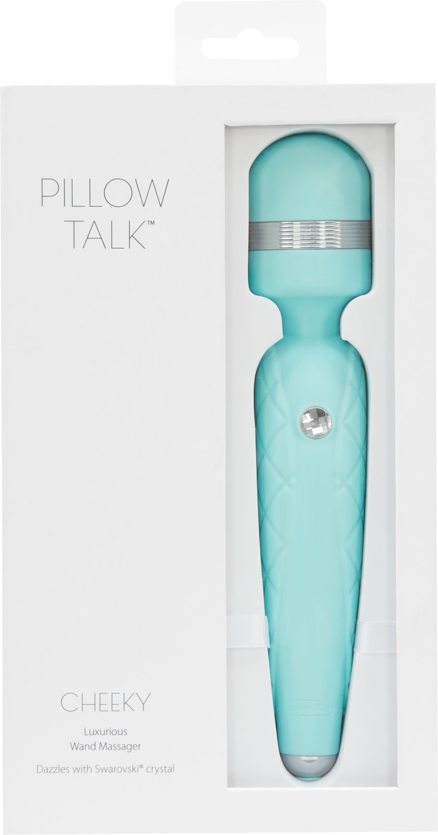 Pillow Talk Cheeky Body Wand w Swarovski Crystal Button - Teal