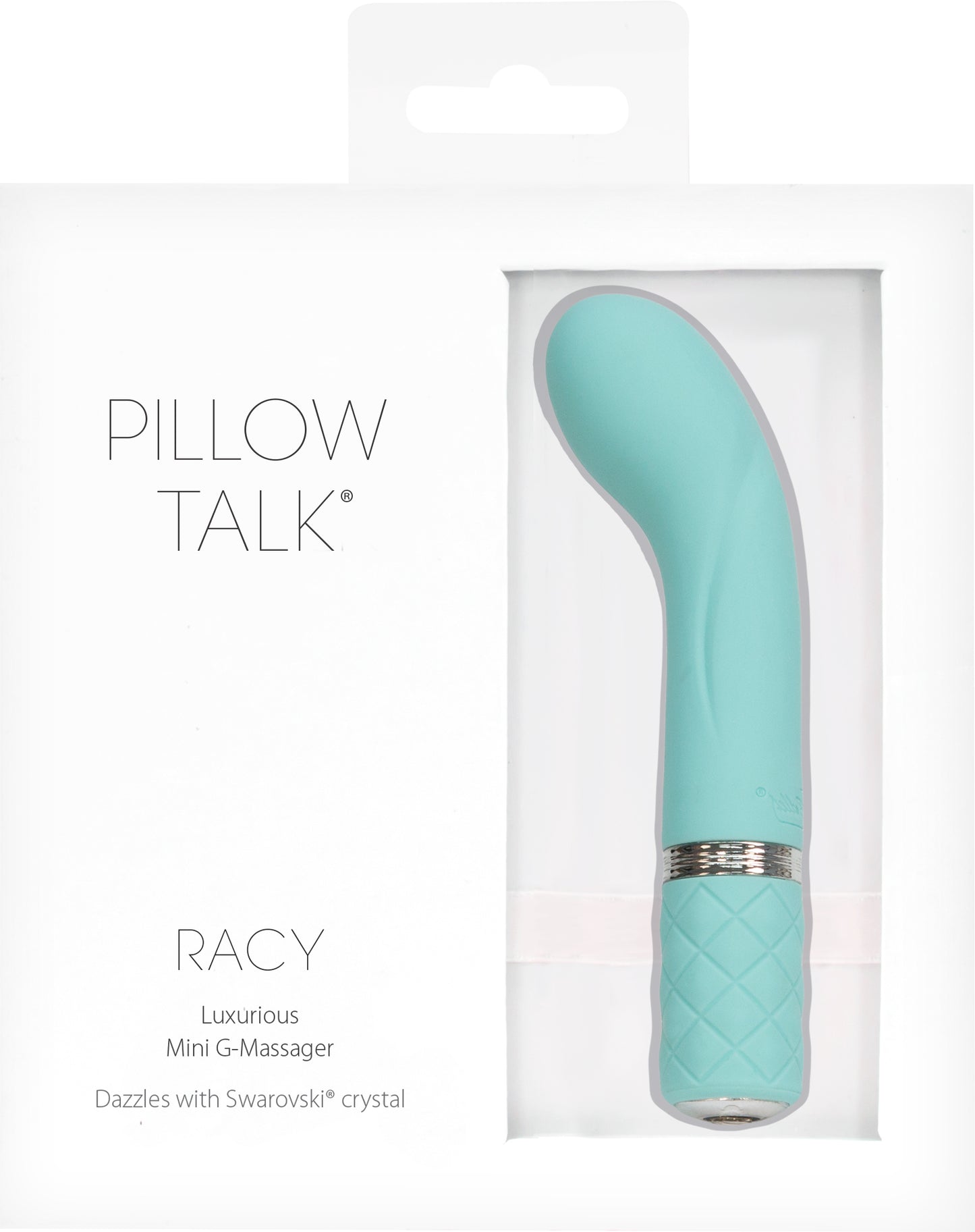 Pillow Talk Racy Mini G-Massager Vibrator w Swarovski Crystal - Teal