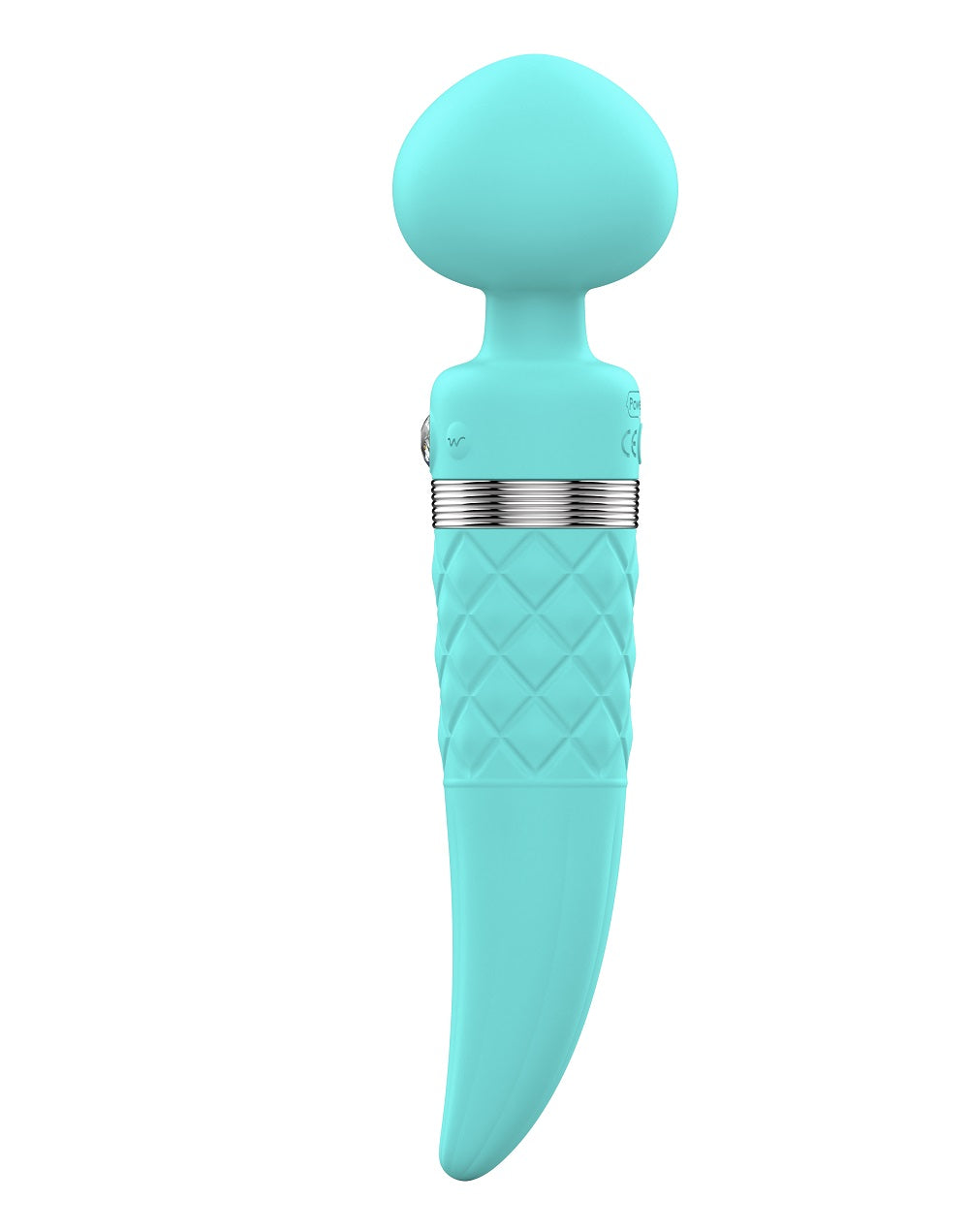 Pillow Talk Sultry Dual Ended Warming Massager w Swarovski Crystal Teal