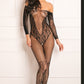 Rene Rofe Make You Melt Bodysuit Black Size OS