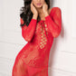 Rene Rofe Tie Breaker Long Sleeve Dress Red Size OS