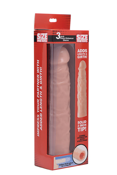 Size Matters 3" Flesh Penis Enhancer Sleeve